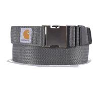 Carhartt Men's Standard, Casual Belts, Available in Multiple Styles, Colors & Sizes, Rugged Flex Nylon Webbing (Gravel), Medium