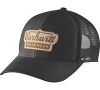 Carhartt Men's Twill Mesh-Back Script Patch Cap Black OneSize