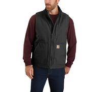 Carhartt Men's Washed Duck Lined Mock Neck Vest Black XL
