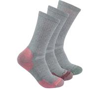Carhartt Midweight Cotton Blend Crew Damen Socken - 3er Pack, grau, Größe M