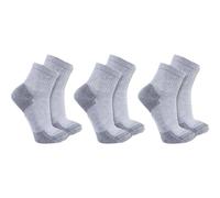 Carhartt COTTON BLEND QUARTER SOCK 3 PACK SQ6103M - Größe XLG - Farbe grey