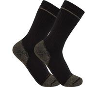 Carhartt Midweight Cotton Blend Steel Toe Boot Sock 2 Pair black (BLK) XL