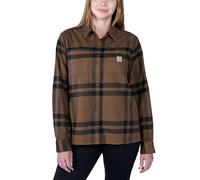 Carhartt Loose Fit Midweight Flannel Damen Hemd, braun, Größe XS