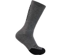 Carhartt Herren Force Midweight Logo, 3er-Pack Socken, Anthrazit meliert, Large