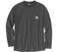 Carhartt Midweight Pocket Langarmshirt Relaxed Fit, dunkelgrau, Größe M