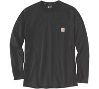 Carhartt Midweight Pocket Langarmshirt Relaxed Fit, schwarz, Größe 2XL für Männer