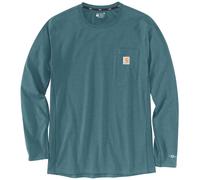 Carhartt Midweight Pocket Langarmshirt Relaxed Fit, türkis/blau, Größe 2XL