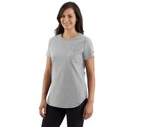 Carhartt Damen-T-Shirt Midweight Pocket 106650 lockere Passform Grau Größe XL