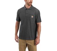 Carhartt Loose Fit Midweight S/S Polo Shirt Carbon Heather Größe: XXL