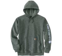 Carhartt Midweight Sleeve Logo Hoodie, grau-blau, Größe XS für Männer