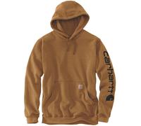 Carhartt Midweight Sleeve Logo Hoodie, braun, Größe M für Männer
