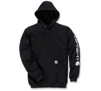 Carhartt Midweight Sleeve Logo Hoodie, schwarz, Größe XL für Männer