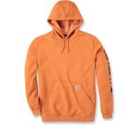 Carhartt Midweight Sleeve Logo Hoodie, schwarz-orange, Größe L für Männer