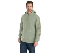 Carhartt Mittelschweres Herren-Sweatshirt mit charakteristischem Ärmel-Logo, Salbei, Medium