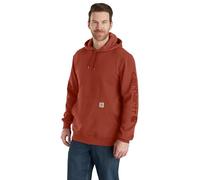 Carhartt Mittelschweres Herren-Sweatshirt mit charakteristischem Ärmel-Logo, Sattel rot, Large
