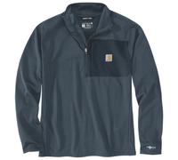 Carhartt - Mock Neck Half-Zip T-Shirt - Longsleeve, Gr. M, blau (DeepSmokeBlue)