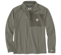 Carhartt - Mock Neck Half-Zip T-Shirt - Longsleeve, Gr. S, grau (DustyOlive)