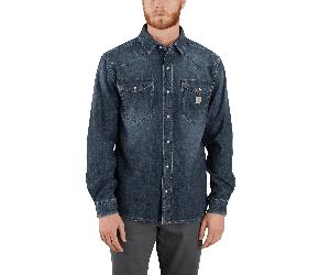 Carhartt Montana Denim Relaxed L/S Shirt Men Wyatt 2XL