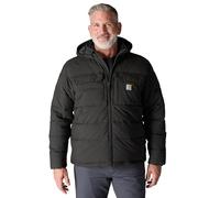 Carhartt Montana Loose Fit Jacke Herren - Gefütterte Wind- & Wasserabweisende Arbeitsjacke mit Sherpa-Futter - Isolationsjacke mit Rain Defender & Kapuze - Outdoor-Jacke - Schwarz - L