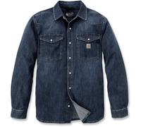 Carhartt Montana Relaxed Fit Denim Long-Sleeve Snap Front Hemd, dunkelblau, Größe XL