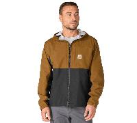 Carhartt Storm Defender Herrenjacke, lockere Passform, leicht, verstaubar, Carhartt Braun/Schwarz, XL