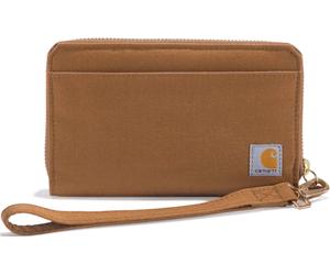 Carhartt Nylon Duck Lay-Flat Clutch Damen Portemonnaie, braun