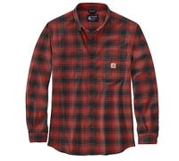 Carhartt Rugged Flex™ Midweight Flannel Plaid M - Langarm Hemd - Herren S Red/Black