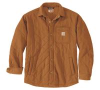 Carhartt Quilted Snap Front Shirt Textil Jacke, braun, Größe S für Männer