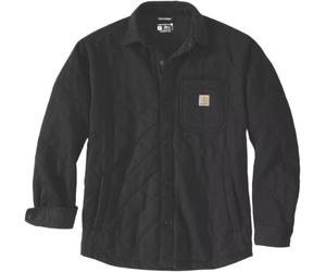 Carhartt Quilted Snap Front Shirt Textil Jacke, schwarz, Größe L für Männer