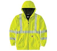 Carhartt Rain Defender Herren-Kapuzenpullover, hohe Sichtbarkeit, Thermofutter, durchgehender Reißverschluss