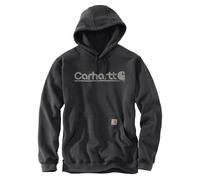 Carhartt Rain Defender Herren-Sweatshirt, lockere Passform, mittelschwer, Logo-Grafik, Anthrazit meliert, Large