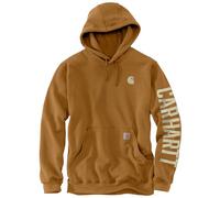Carhartt Rain Defender Mittelgewichtspullover mit lockerer Passform und C-Grafik, Herren, Braun, XL