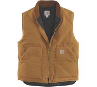 Carhartt Relaxed Fit Firm Duck Insulated Rib Collar Weste, braun, Größe L für Männer