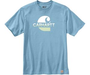 Carhartt Relaxed Fit Heavyweight C Graphic T-Shirt, weiss-blau, Größe S für Männer
