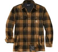 Carhartt Relaxed Fit Heavyweight Flannel Sherpa-lined Shirt Jac carhartt brown (211) S REG