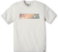 Carhartt Relaxed Fit Lightweight Short-Sleeve Logo Graphic T-Shirt, weiss, Größe M für Männer