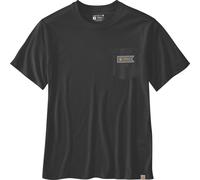 Carhartt T-Shirt mit Brusttasche und kleinem Logo M schwarz