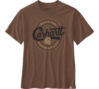 Carhartt T-Shirt Script Graphic – Herren, locker & leicht, kurzärmelig – Red Duck Heather S