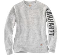 Carhartt Relaxed Fit Midweight Crewneck Block Logo Sleeve Graphic Sweatshirt asphalt heather nep (E07) XL REG