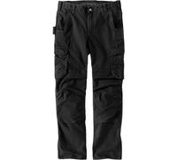 Carhartt Relaxed Fit Straight Steel Rugged Flex Ripstop Double-Front Cargo Hose, schwarz, Größe 42/32