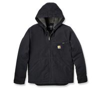 Carhartt RELAXED FIT WASHED DUCK SHERPA LINED JACKET | Black L