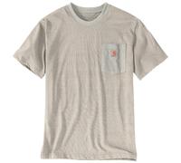 Carhartt Relaxed S/S Pocket Stripe T-Shirt 106145 - Größe S - Farbe malt/apple butter stripe
