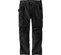 Carhartt Relaxed Fit Straight Steel Rugged Flex Ripstop Double-Front Cargo Hose, schwarz, Größe 42/30