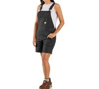 Carhartt Robuste Damen-Shorts, flexibel, lockere Passform, aus Segeltuch, Schwarz, X-Small