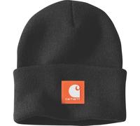 Carhartt Rubber Patch Watch Cap Beanie black/worksite orange (N63) OS