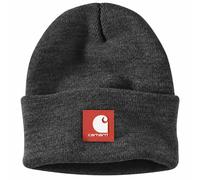 Carhartt Rubber Patch Watch Cap Beanie Coal Heather