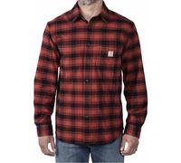 Carhartt Rugged Flex™ Midweight Flannel Plaid M - Langarm Hemd - Herren S Red/Black