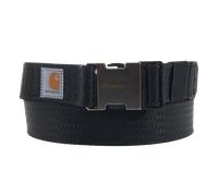 Carhartt Men's Standard, Casual Belts, Available in Multiple Styles, Colors & Sizes, Rugged Flex Nylon Webbing (Black), Medium