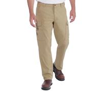 Carhartt Herren Rugged Flex® Relaxed Fit Cargo-Arbeitshose aus Canvas, Dunkles Khaki, W33/L32
