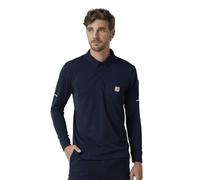 Carhartt Schweres Langarm-Poloshirt für Herren, Dunkles Marineblau, Mittel